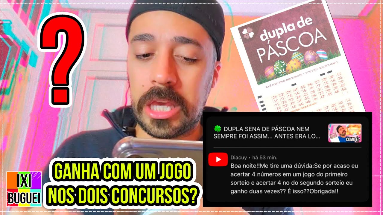 🍀 SE ACERTAR NOS DOIS SORTEIOS DA DUPLA SENA DE PÁSCOA, GANHO DUAS VEZES?