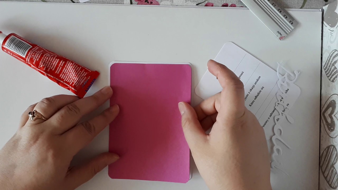 Proste zaproszenia na urodziny - jak ja to robię #cardmaking #scrapbooking