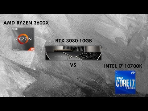 Intel Core i7 10700K vs AMD Ryzen 5 3600X with NVIDIA RTX 3080 | Gaming Benchmark