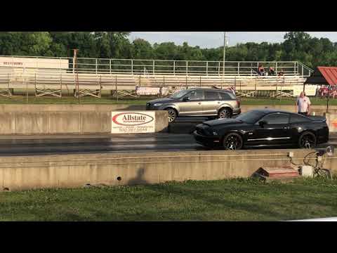 2014 Supercharged Audi Q7 S Line Drag Race