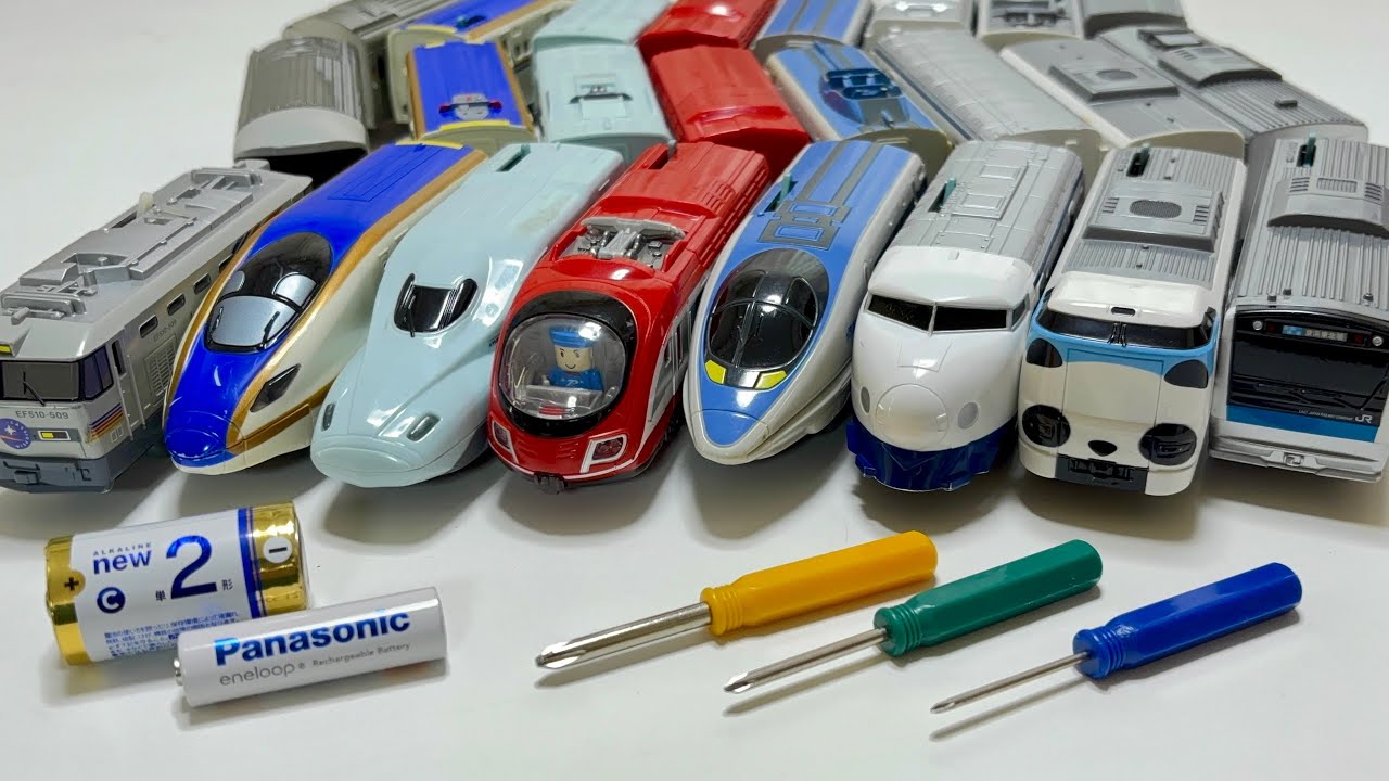 プラレール 新幹線 500系 パンダくろしお 京浜東北線 シールをさがせ 新幹線&電車を動作確認＆修理！Video of the operation of the vehicle.