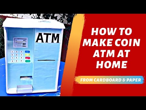 How to make Personal ATM Machine Cardboard || How to make diy atm from cardboard and paper