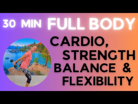30 Minute FULL BODY CARDIO & STRENGTH WORKOUT | At Home Workout with Weights