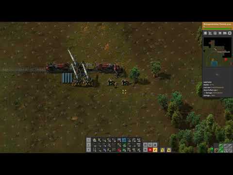 Landmines in Factorio are useful for defending your artillery trains.