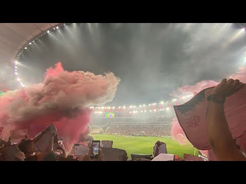 Apito final: A festa da torcida, comemoração dos jogadores e provocação ao Atlético.