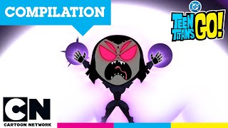 Top 5 FIGHTS Compilation! 🪓⚔️ (Raven goes BRUTAL) |Teen Titans Go | Cartoon Network UK