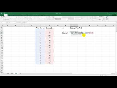 Calculating Correlation Coefficient in Excel (Korelasyon Katsayısı Hesaplama)