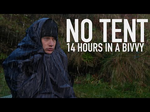 First Time Solo Camping in a Bivvy Bag (SOAKING WET)