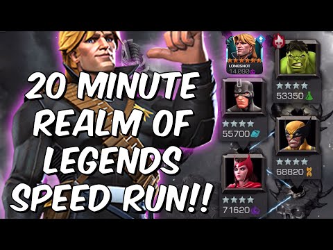 INSANE 6 Star Longshot Realm of Legends Speedrun! - God Tier Mystic - Marvel Contest of Champions