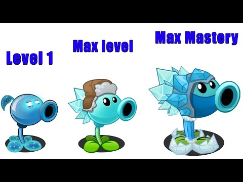 PVZ 2 | SNOW PEA Level 1 - Max Level - Max Mastery!