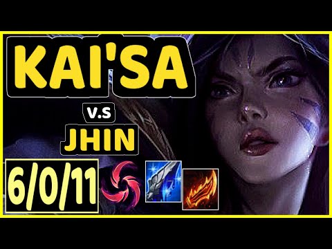 WAYNE (KAI'SA) vs JHIN - 6/0/11 KDA BOTTOM ADC GAMEPLAY - KR Ranked GRANDMASTER