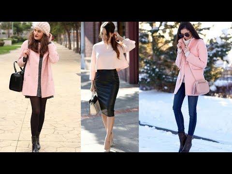 COMBINACIONES DE ROPA DE MODA OTOÑO INVIERNO  en color rosa / Fashion Love