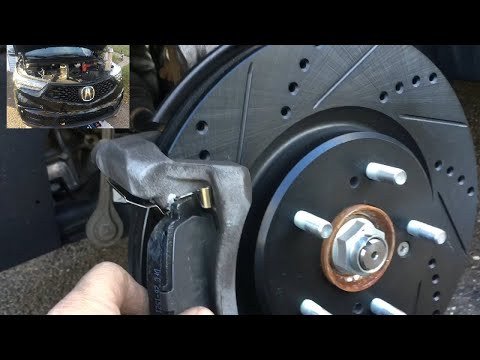 How to 2021 Acura RDX install Front Rear Drilled Slotted Rotors ceramic brake pads R1 Concepts