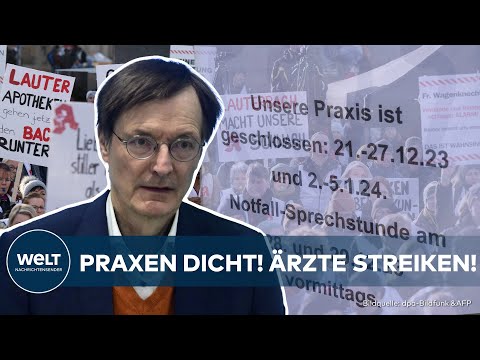 ÄRZTESTREIK GEGEN LAUTERBACH: Praxen bleiben geschlossen - Gesundheitspolitik unter Druck!