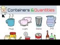 Containers And Quantities Vocabulary Words With Pictures