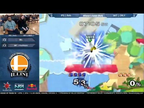 House of Paign 10 - IPG | Kels (Falco, Fox, Sheik) vs. WIT | ORLY (Fox) - SSBM - Winner's Semis