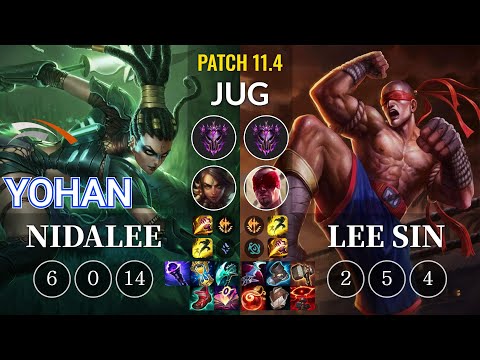 HLE yoHan Nidalee vs Lee Sin Jungle - KR Patch 11.4