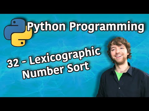 Python Programming 32 Lexicographic Number Sort Sort Numbers as Strings