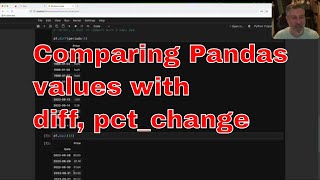 Comparing values in Pandas with diff and pct_change