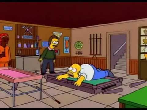 The Simpsons - Ned Flanders - Be careful there, Homer. That is sort of a new table