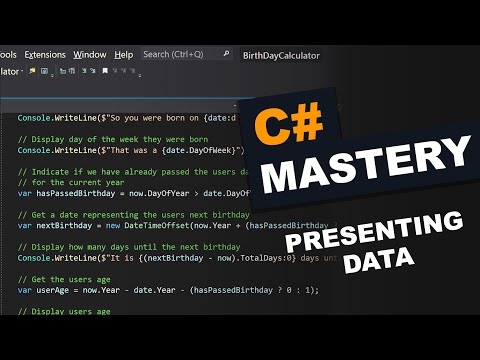 Presenting Data C Mastery Course
