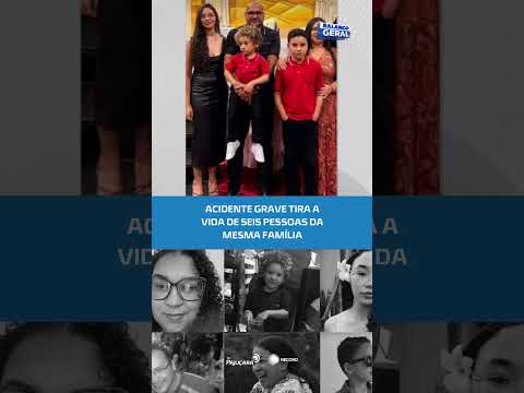 Tragédia: seis pessoas da mesma família morrem em acidente em Minas Gerais #BalançoGeralAL