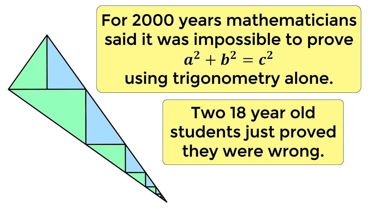 18 year old students just discovered a proof of Pythagoras that mathematicians said was impossible