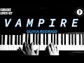 Olivia Rodrigo - Vampire Karaoke LOWER KEY Slowed Acoustic Piano Instrumental Cover [MALE KEY]