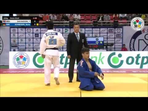 Tumurkhuleg DAVAADORJ (MGL) Vs Rene SCHNEIDER (GER) - Judo Grand Prix Ulaanbaatar 2014 [-66kg]