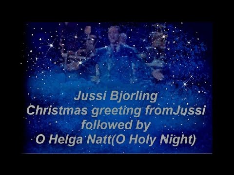 Jussi Bjorling : Christmas greeting (1958) then O Helga Natt (O Holy NIght) (1959) : colour photos