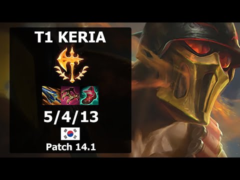 T1 Keria Pantheon SUPPORT  New Item vs Nautilus| Patch 14.1 KR Challenger
