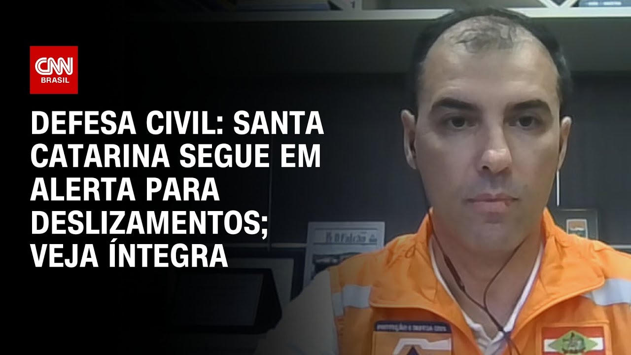 Defesa Civil: Santa Catarina segue em alerta para deslizamentos; Veja íntegra | AGORA CNN