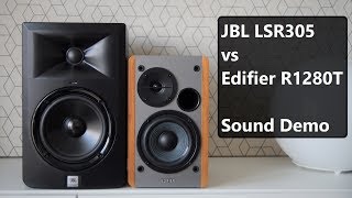 JBL LSR305 vs Edifier R1280T  ||  Sound Demo
