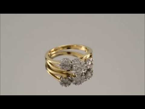 9ct Gold 1/2ct Diamond Crossover Ring - D5901