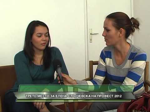 D1 Televizija VESTI 23 11 2012   3 to Mesto za Elena Stojcevska od Pro Fest 2012