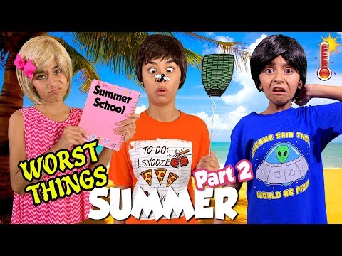 Worst Things Summer Part 2  - Funny Comedy Skits : Summer Fun // GEM Sisters Video