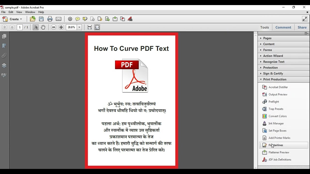 How To Curve Text in PDF