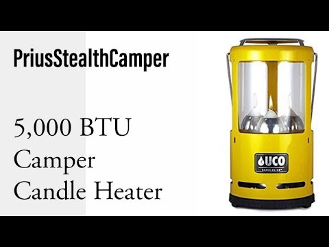 5,000 BTU Candle Camper Heater - UCO Candlelier Lantern, Heat your camper: RV Van Car SUV.
