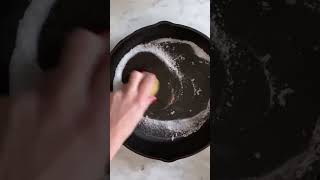How To Clean Rust Off A Cast Iron Skillet #shorts