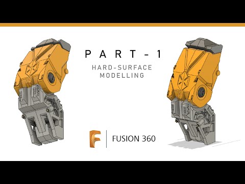 fusion 360 sci fi leg - Time lapse_ part 1