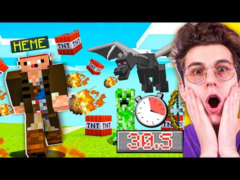 Every 30 SECONDS I RISK DIEING on MINECRAFT ITA!!