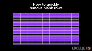 How to quickly remove blank rows Mac