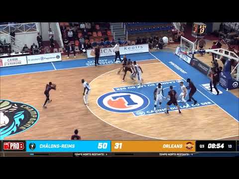 Tyran Delattibeaudiere Overseas basketball France LNB Pro B Orléans  vs Chalons-Reims