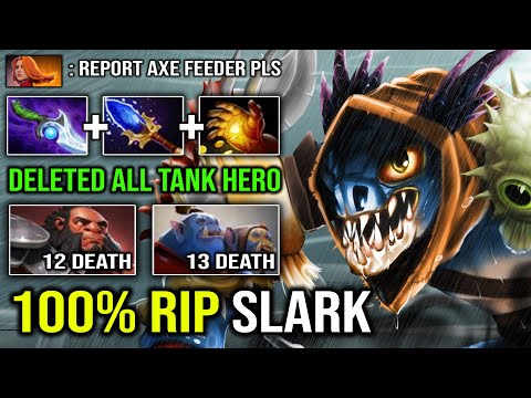How to 100% Delete Axe From Offlane with Max Agility 1st ITEM Midas + Diffusal Mana Burn Slark DotA