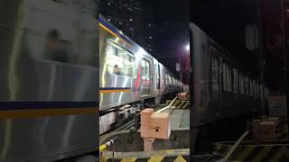南海8300系　急行　百舌鳥八幡駅そばの踏切にて