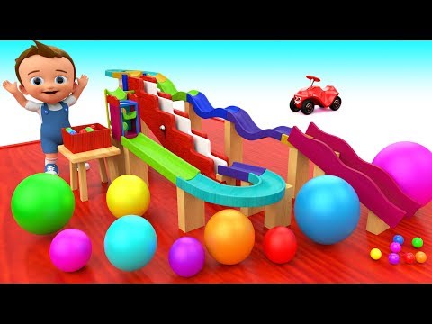 Color Balls Wooden Slider ToySet | Little Baby Fun Play Learning Colors for Kids Children Education