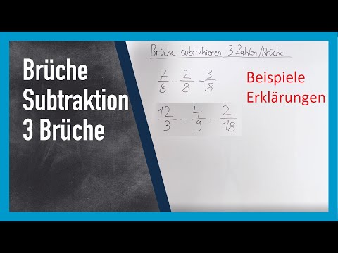 Brüche subtrahieren mit 3 Brüchen (Zahlen) | www.gut-erklärt.de