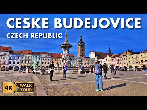 🇨🇿 Ceske Budejovice — City Walking Tour | Czech Republic | No Commentary • Real City Sounds [4K]