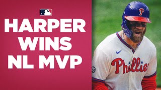 Bryce Harper wins NL MVP, his 2nd MVP award! (2021 Highlights)