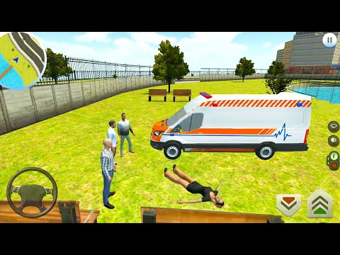 First Aid Driving On Rooftops VAN Truck #8 - Ambulance Driver Simulator - Android Gameplay